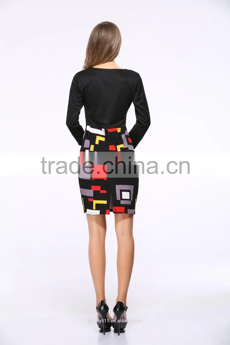 Top Grade Club Strapless Constrat Pipe Bandage 2017 New Design Ladies Dress DS20