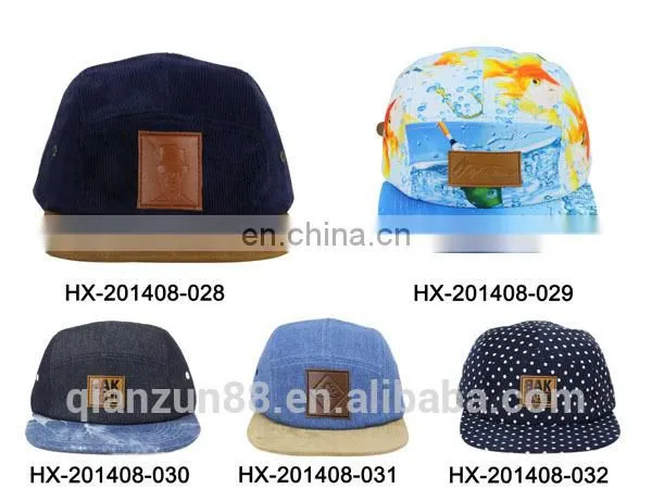 100% Lightweight Cotton 5 Panel Hat Neon Green Nylon Waterproof Hat With Elastic Band