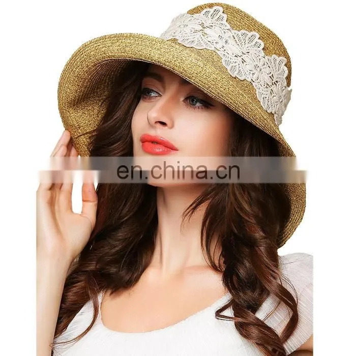 Wholesale Fashion Casual Summer Sunscreen Women Straw Hat