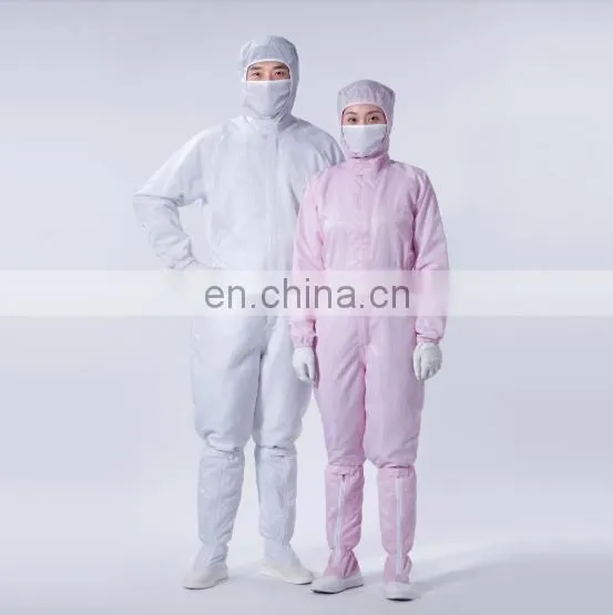 Maxsharer wholesale polyester material esd cleanroom coverall for cleanroom use