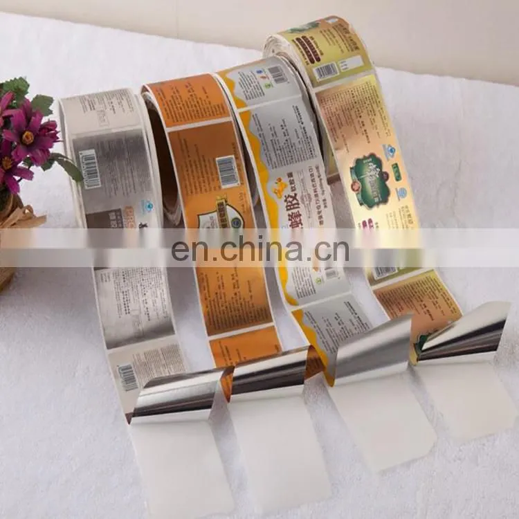 Custom glossy roll adhesive label /sticker roll logo printed label