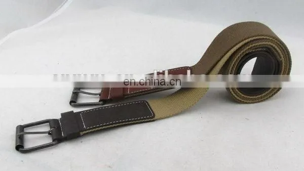 Fashion Canvas Belt With Leather For Men Seat Belt Buckle