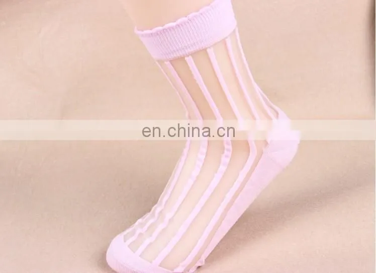 In stock lady summer glass low cut out boat socks,lace crystal short stockings