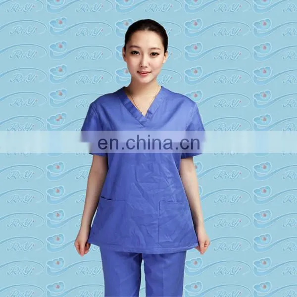 Medical disposable SMS scrub coat suits a kit includes coat and pants
