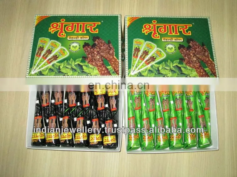 Indian henna cone manufacturer, natural henna tubes exporter, henna body art