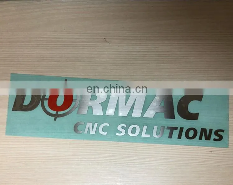 Quality brushed steel split lettering sticker