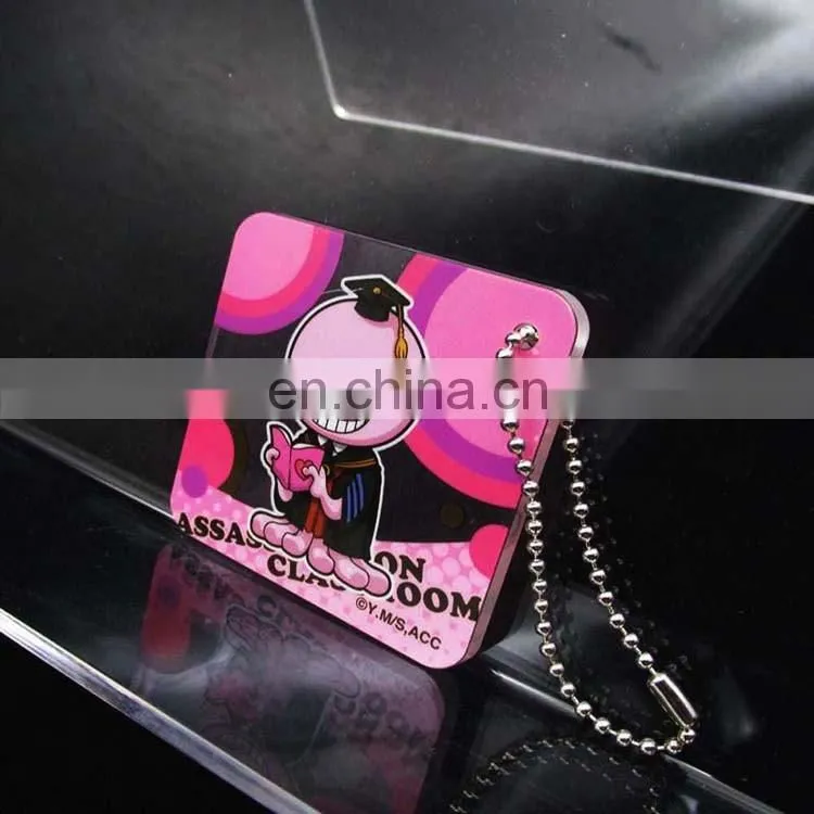 Cheap promotional gift acrylic photo frame keychain