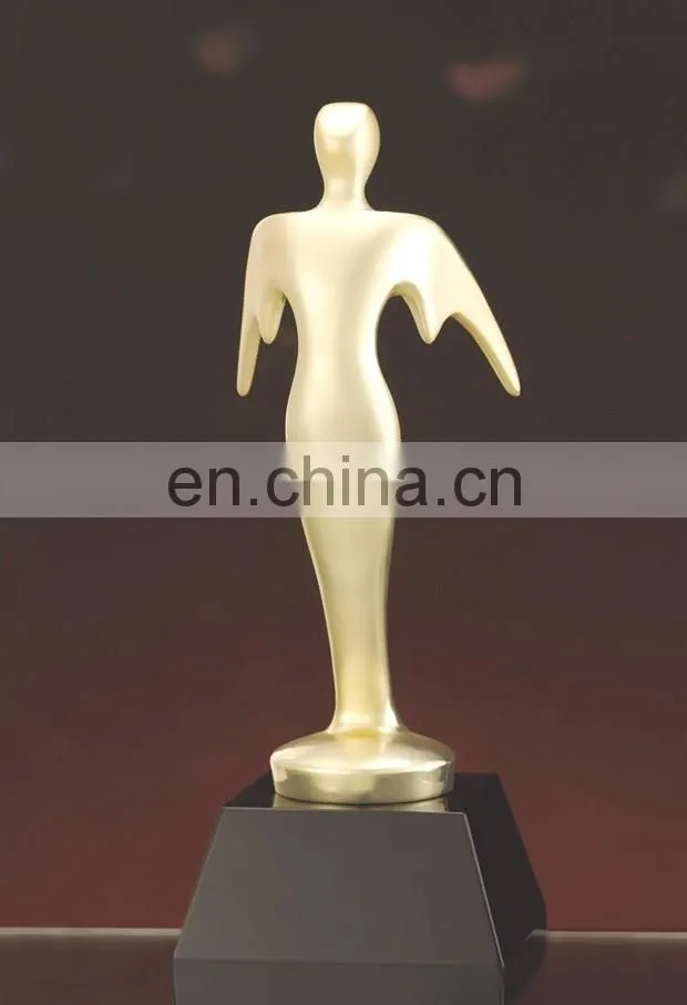 zinc alloy gold plating Figure statue trophy; angel trophy