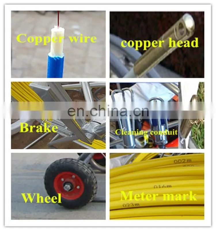 13mm Cable Laying Tools Fiberglass Conduit Duct Rodders