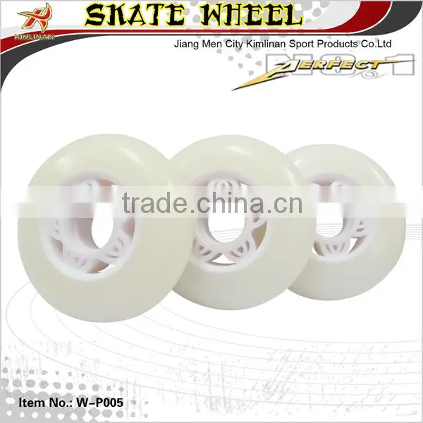 Plastic core roller pu wheel, inline roller skate pu wheel in size 72/76mm