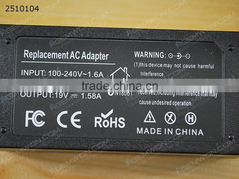 High Copy Laptop AC Power adapter for Acer 19V 1.58A 30W