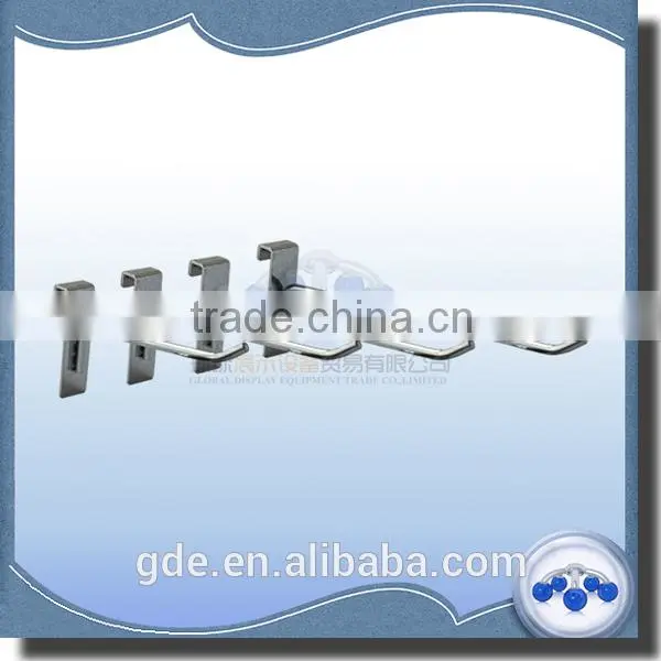 2014 best sale supermarket metal chrome display hook for gridwall accessories