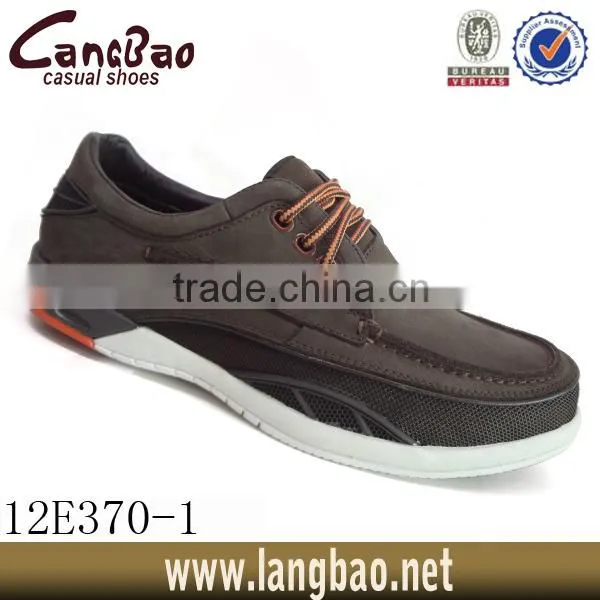 2014 men leather flat shoes