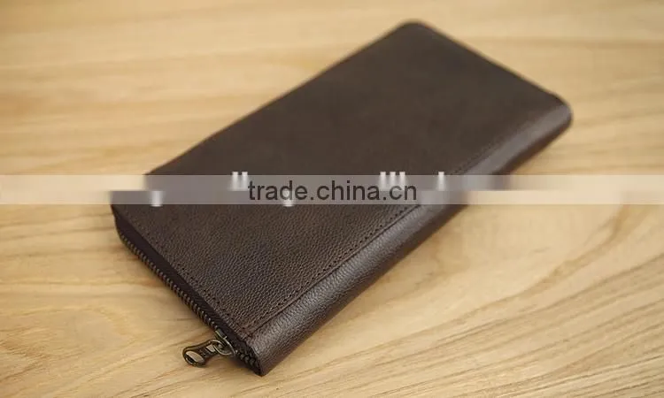 vintage style cowhide leather cell phone case wallet men clutch wallet with phone holder