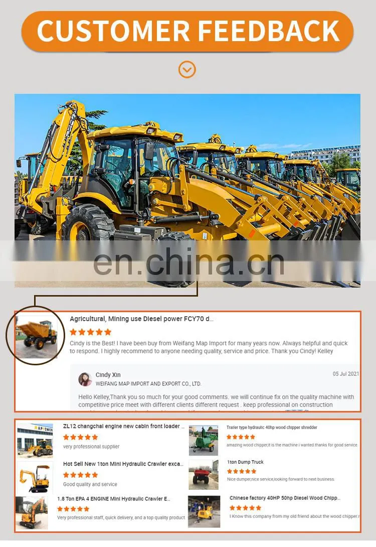 Factory supply professional Road construction heavy Duty Chinese Multifunction 2.5 ton backhoe loader