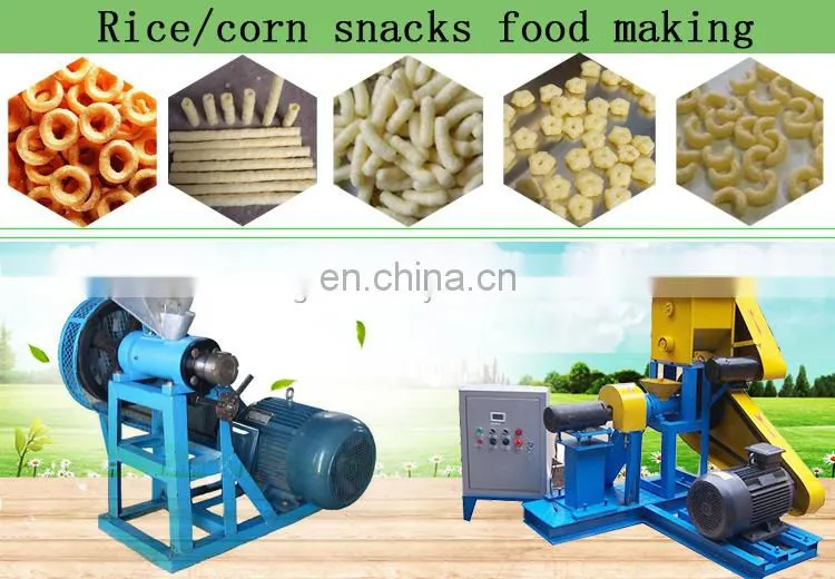 Puffed Corn Long Stick Snacks Food Extruder Puffed Corn Making Machine Price
