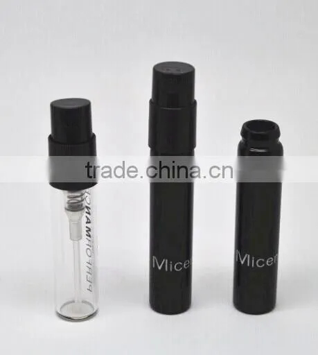 2ml 3ml spraying color glass vial with snap-on pump sprayer