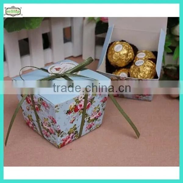Cheaper cute 230g paper wedding chocolate packaging box