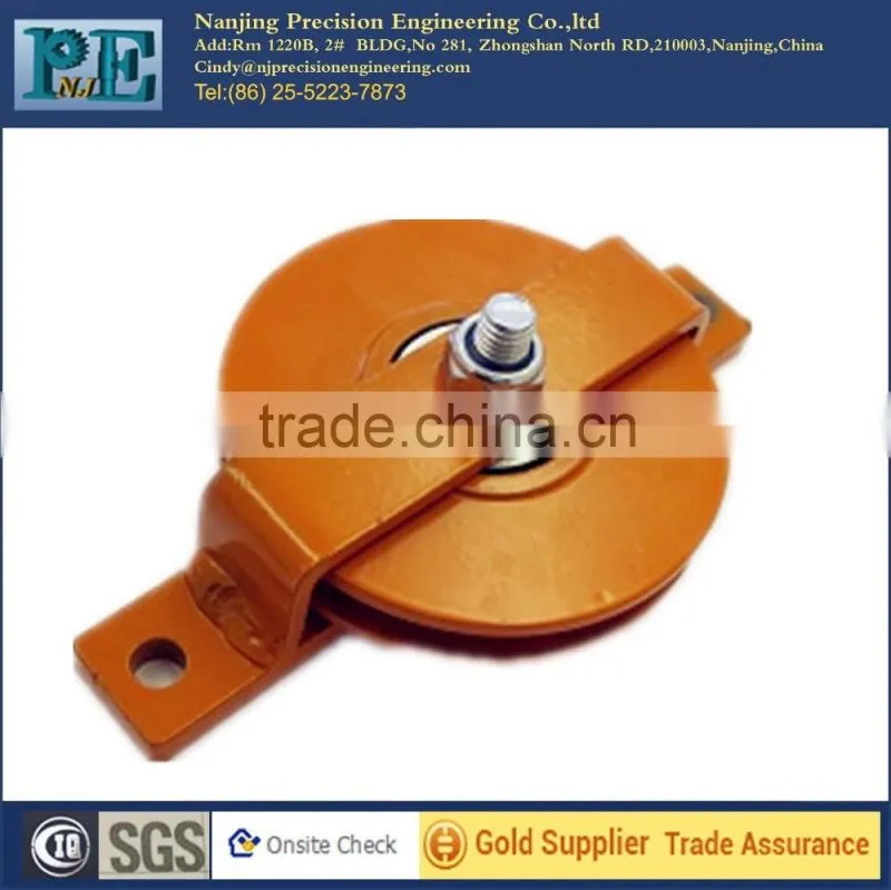 China supply precision painted steel pulley wheel