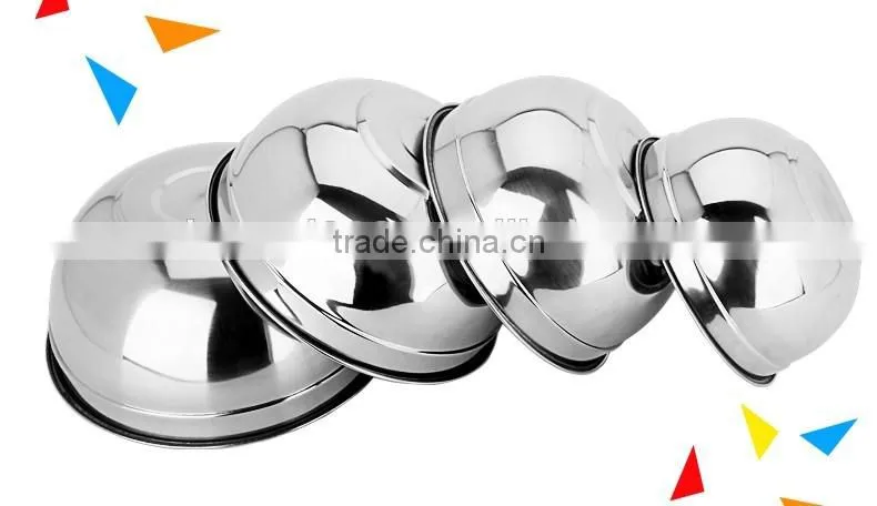 Mirror polishing stainless steel soup basin mixing salad bowls set