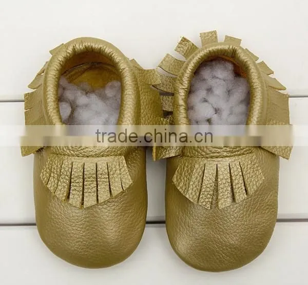 2016 Fashion Style Tassel Leather Shoes Full Cowhide Infant Baby Shoes Newborn Soft Bottom Prewalkers