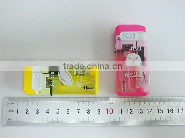 Transparent company brand logo electronic windproof lighter refillable cigarette lighter with led
