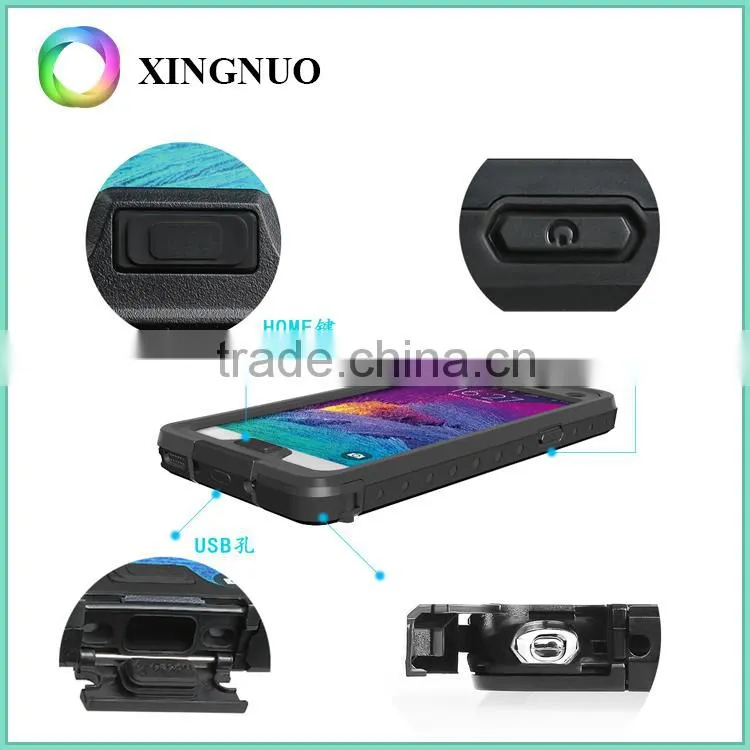 hybrid kickstand rugged waterproof case for samsung note 4