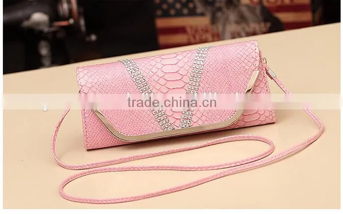 European america fashion evening bag for girl with crystal stone