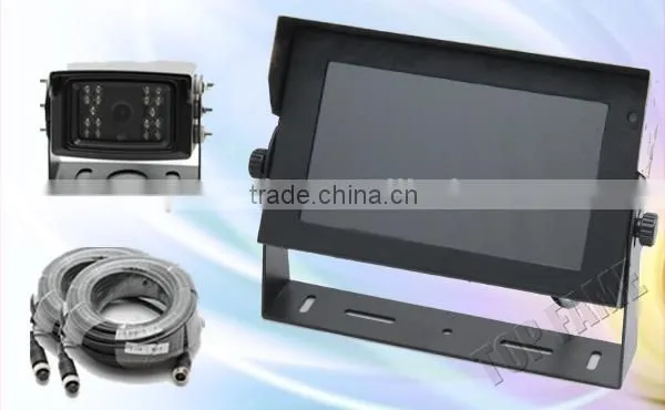RV-7012V 7inch waterproof Rearview Mirror Car GPS System with QUAD Monitor