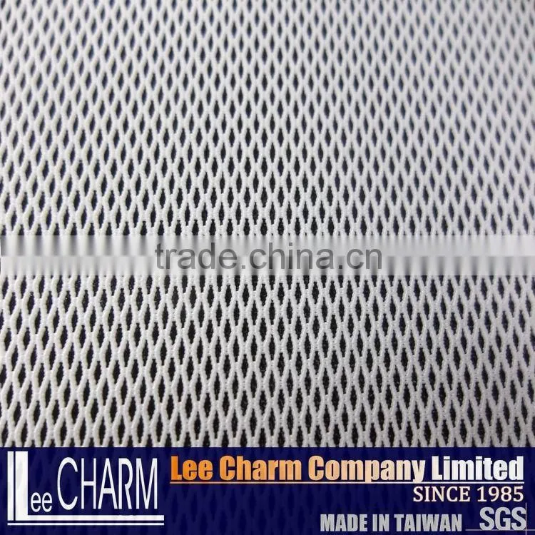 Stretch White Pique Bird Eye Elastic Mesh Fabric