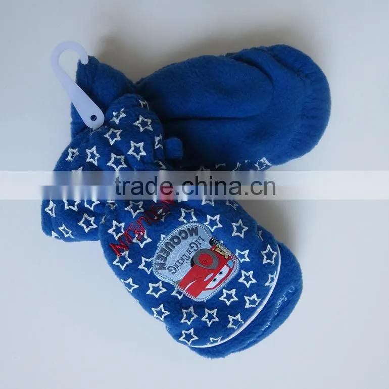 Winter Polarfleece Mitten Glove With Lining Made In China