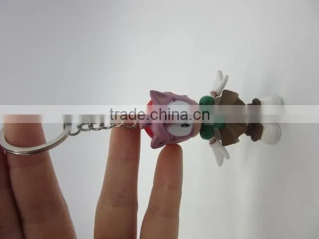 Hot plastic cartoon figurine keychain