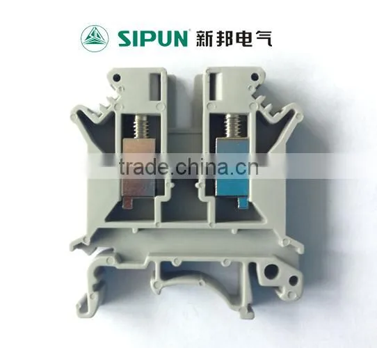 UK6 wiring connector din rail terminal block for electrical terminal