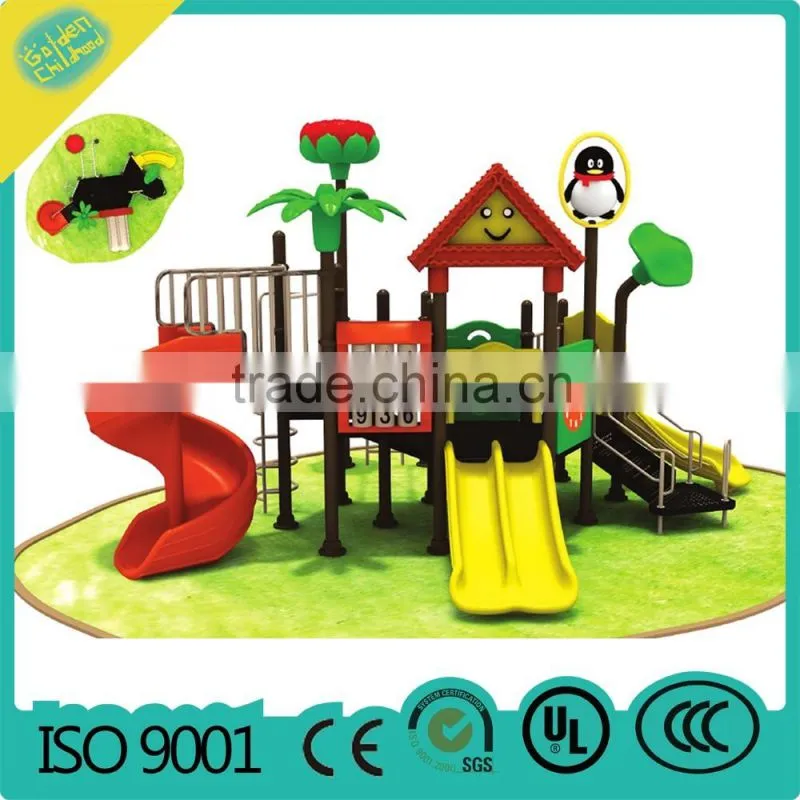 square playground slide , baby plastic playground MBL02-I135