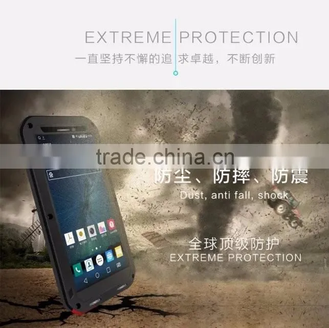 LOVE MEI Heavy Duty Waterproof Shockproof Metal Aluminum Powerful Case For LG V10 5.7 inch Gorilla Glass TB-0155