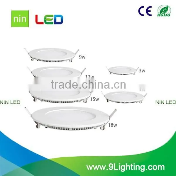 3w round slim panel light