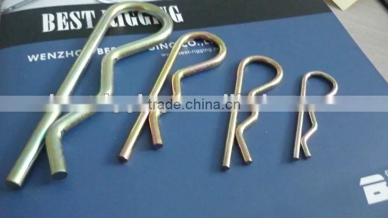 Professional Manufacturer Industry Nickel plated 8mm clevis bolt pin R type clip Hardware