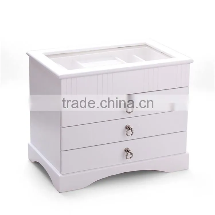 luxury pu leather mdf lint inside handmade different grade accessories box saving wooden box jewelry box