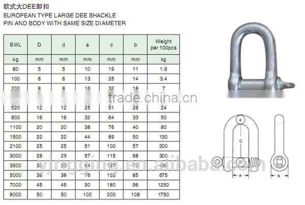 316 Dee Twist Shackle Polished
