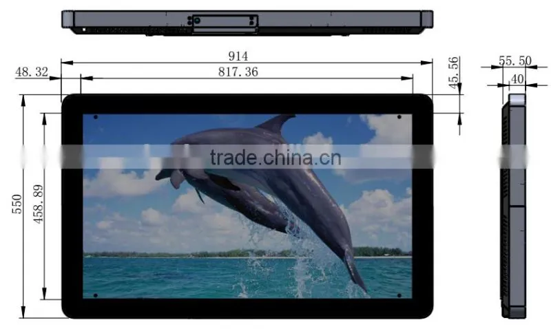 37 inch wall mounted single version remote control lcd ad