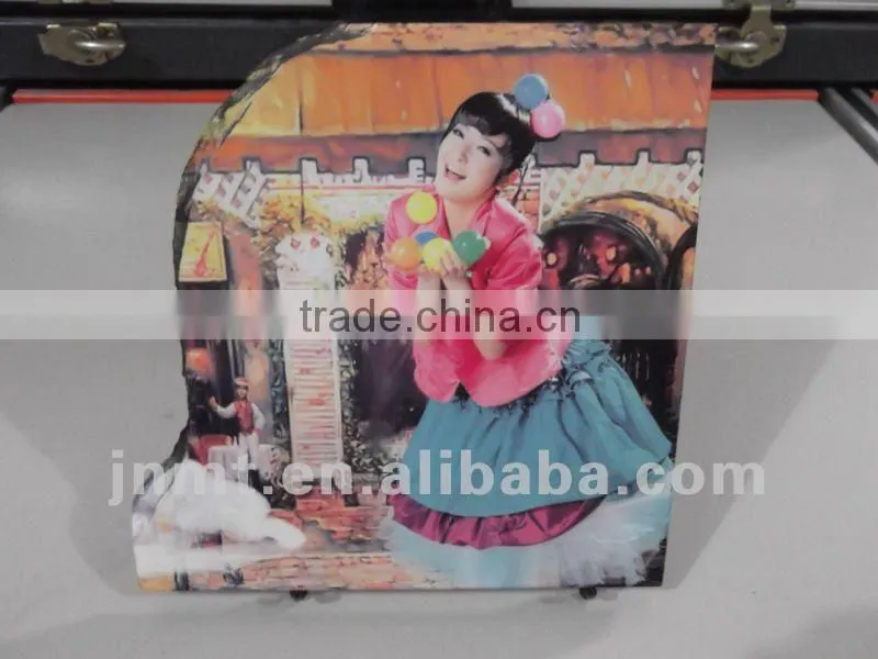 SH33 folk art sublimation slate as souvenior/ left opening