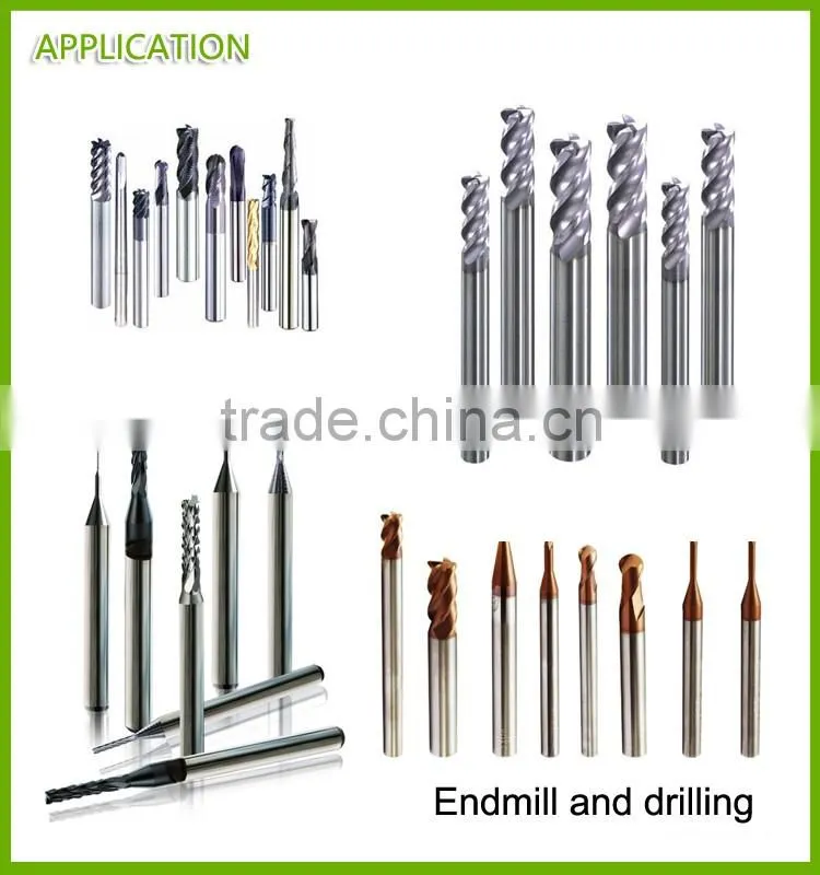 Solid tungsten carbide tapered ball nose end mills for metal working