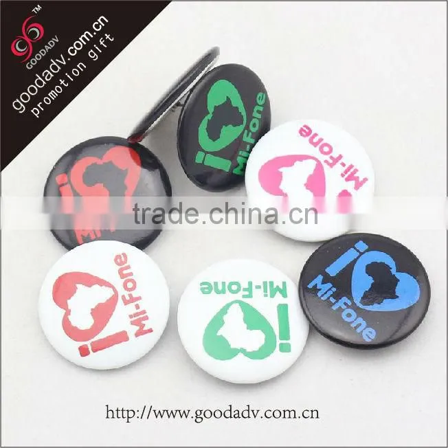 Environment friendly different color safety pin tin button badges