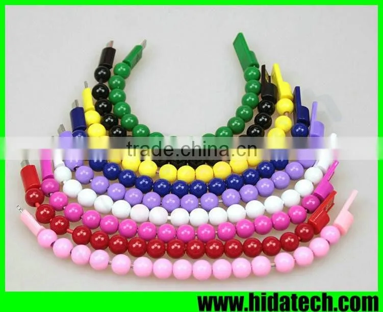 Fashion Buddha Beads USB Cable V8 Data Cable for Samsung Galaxy S6 Edge