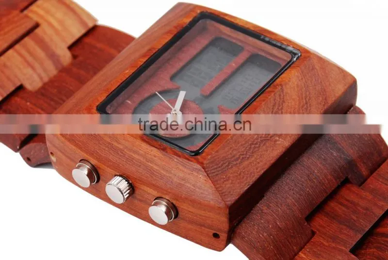 OEM/ODM Watch Factory Wooden Material Simple custome Digital Watch