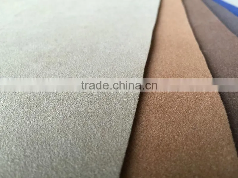 PU double face flock leather use for boots making