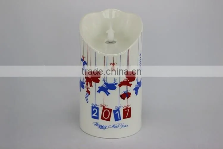 flameless Christmas LED lights candles in ceramic wholesale