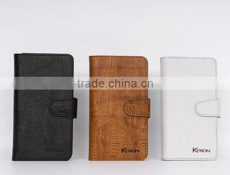 Personalized mobile phone wallet card holder leather case for i6 plus