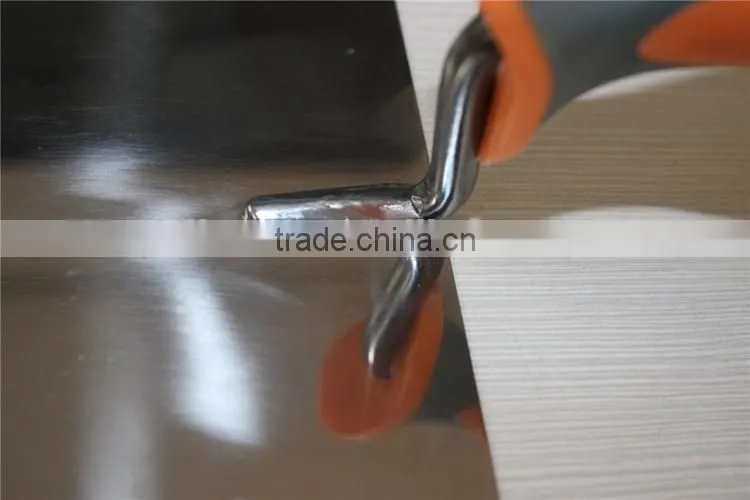 Bricklaying trowel with stainless steel blade