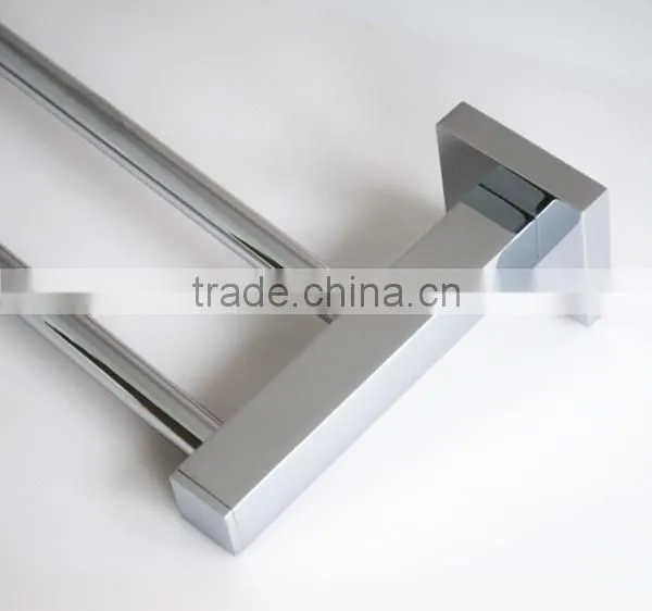 60cm High Quality Brass Chrome Metal Towel rail, Towel Holder Bath Towel Rack Double Bar Bathroom Hardware Accessories